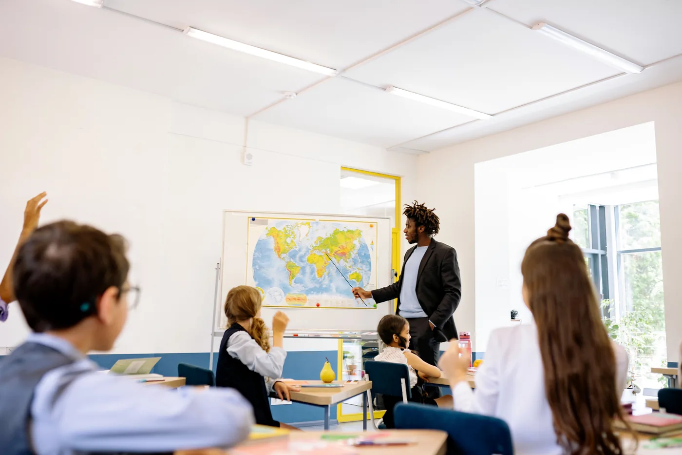 Teacher guiding an engaging learning session